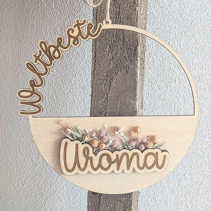 7 Designs Weltbeste... Kranz zum füllen mit Blumen oder Geld freundin Schwester Patentante Muttertag Freundschaft Mama OmaSVG Laserdatei – Bild 6