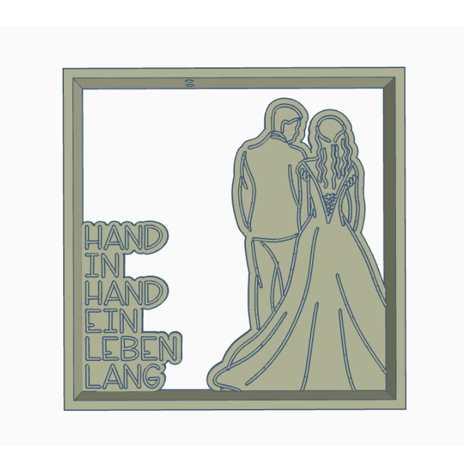STL 3D Druck Datei Sonnennfänger Aufsteller Geldgeschenk Hochzeit Hochzeitsgeschenk Deko 3D-Datei 3D-Druck Vorlage Brautpaar Geschenkidee – Bild 2
