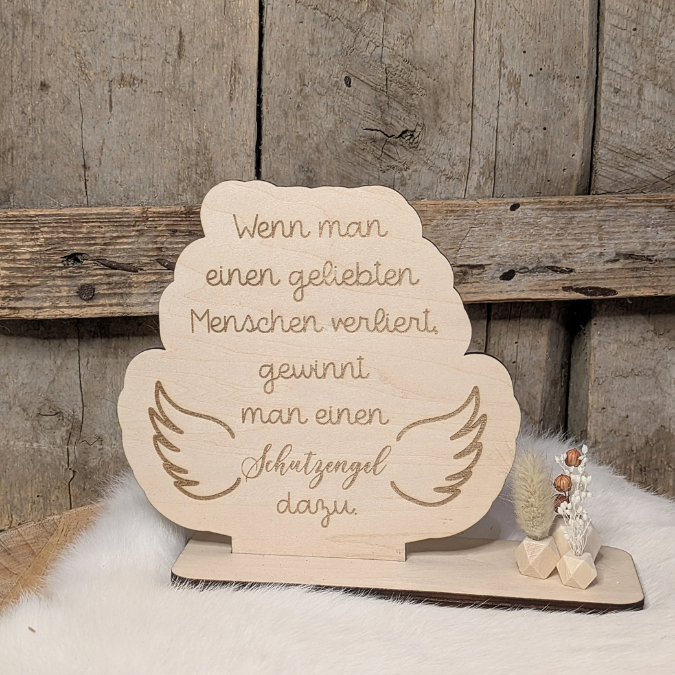 SVG Laserdatei Trauer Aufsteller und Holzscheiben für Verstorbene Erinnerung Anteilnahme Beerdigung 3mm 4 mm SVG Datei – Bild 4