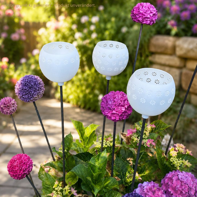 3D Druck Datei STL 4er Set Windlicht Blumen für LED Lichter oder Solarlichter (8cm) zum stecken u. stellen inkl Stabhalter 6/8/10mm 3D-Druck – Bild 7