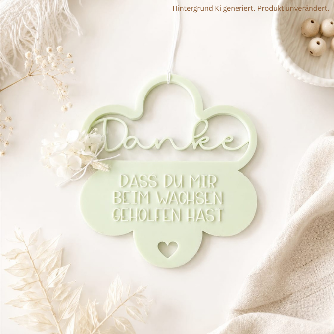 STL 3D Druck Datei mit 3 Designs Danke Erzieherin Erzieher 3D-Druck Datei Kindergartenabschied Erzieherin Blume Danke mit Löchern für Blumen – Bild 8
