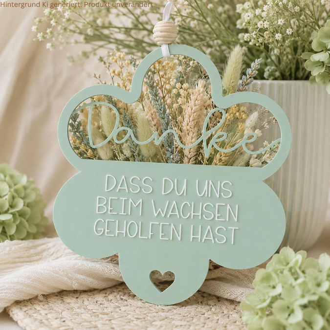 STL 3D Druck Datei mit 3 Designs Danke Erzieherin Erzieher 3D-Druck Datei Kindergartenabschied Erzieherin Blume Danke mit Löchern für Blumen – Bild 7