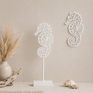STL 3D Druck Datei Seepferdchen Seepferd 3er Set Klötzchendatei, Aufsteller und Wanddeko Maritim MeerGeschenkidee 3D-Druck Datei inkl Sockel