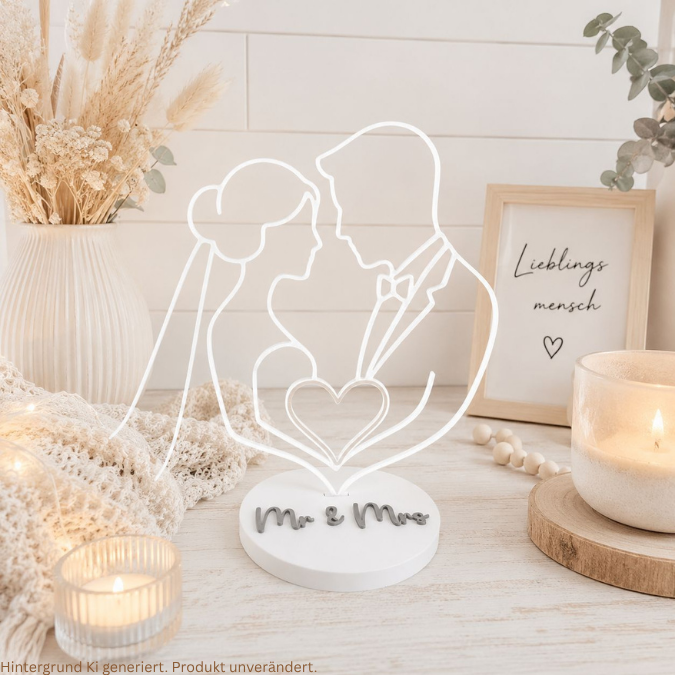 STL 3D Druck Datei Lineart Aufsteller Geldgeschenk Hochzeit Hochzeitsgeschenk Deko 3D-Datei 3D-Druck Vorlage Brautpaar Geschenkidee – Bild 5
