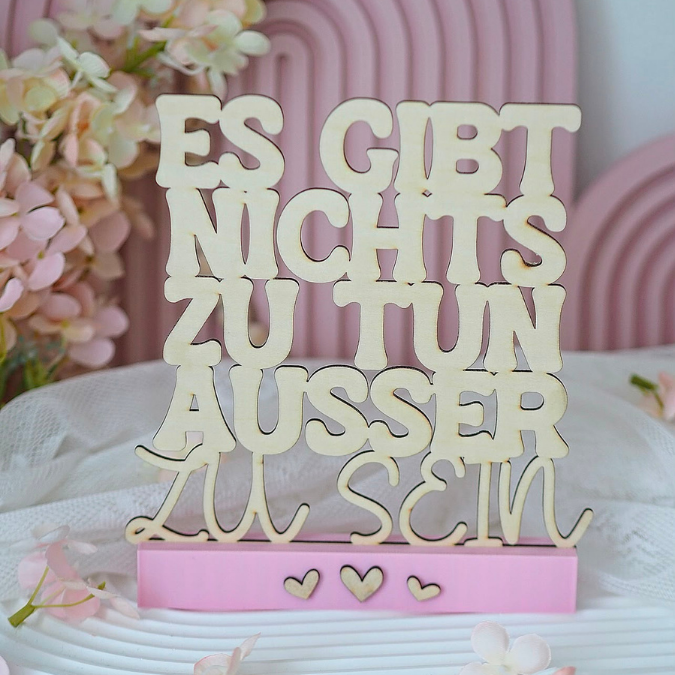 SVG Laserdatei Klötzchenschrift Es gibt nichts zu tun außer zu sein Easysticks Klötzchen SVG Datei – Bild 9