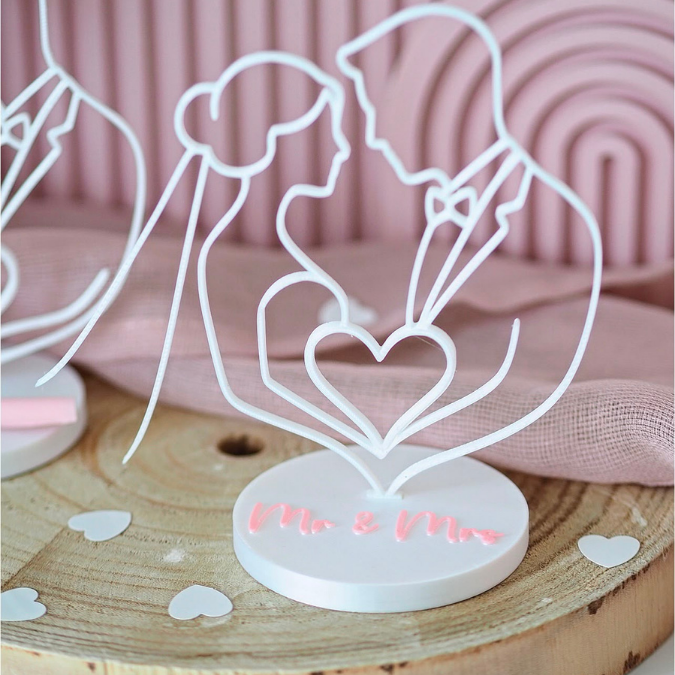 STL 3D Druck Datei Lineart Aufsteller Geldgeschenk Hochzeit Hochzeitsgeschenk Deko 3D-Datei 3D-Druck Vorlage Brautpaar Geschenkidee – Bild 12