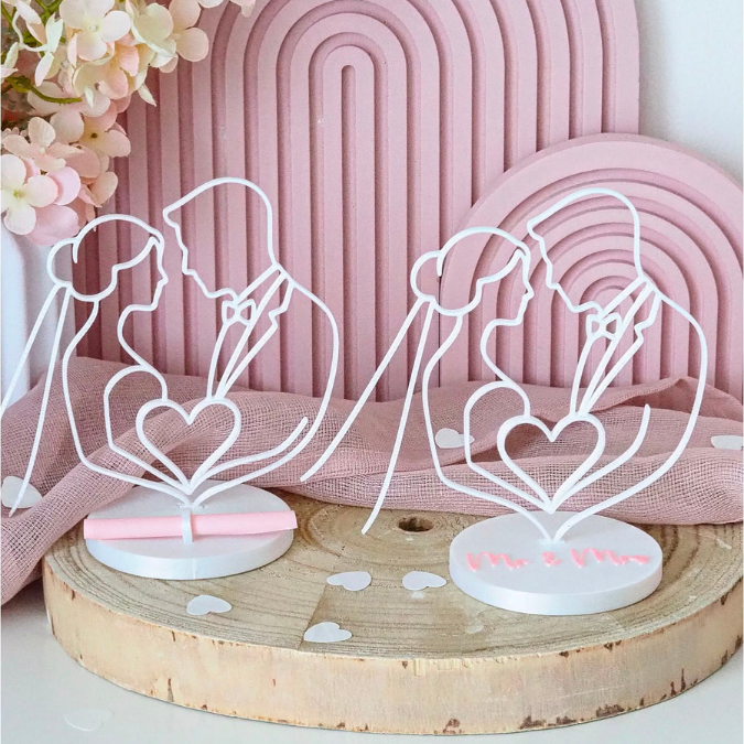 STL 3D Druck Datei Lineart Aufsteller Geldgeschenk Hochzeit Hochzeitsgeschenk Deko 3D-Datei 3D-Druck Vorlage Brautpaar Geschenkidee – Bild 13
