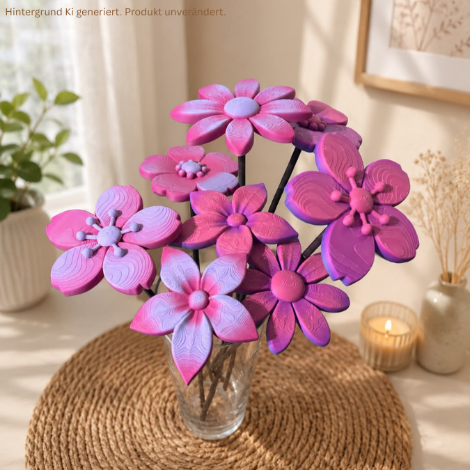 3MF 3D Druck Datei für Bambu 5er Set Skandi Blumen zum stecken Sommerblumen Blumenstrauß Blüten 3D-Datei 3D-Druck Vorlage Boho – Bild 21