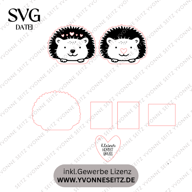 SVG Laser Herbst Datei Mini Igel für Lichtkugeln Ballonlicht inkl Anhänger LED Licht Boho Skandi Geschenkidee Laserdatei SVG Datei – Bild 2
