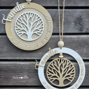 STL 3D Druck Datei Kränze 4 Designs personalisierbar Familie mit Baum Stammbaum 3D-Datei 3D-Druck Vorlage Kranz Türkranz