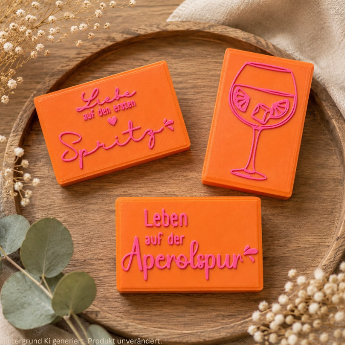 STL 3D Druck Datei 6 Designs Magnet Aperoli Spritz Drinks Sommer Geschenkidee für 2 Magnete zum einkleben bis 8mm Durchmesser 3D-Druck – Bild 6