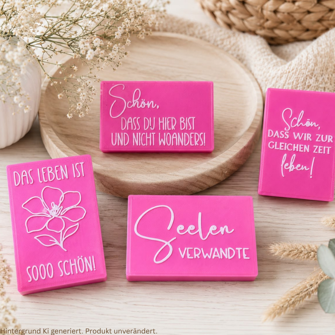 STL 3D Druck Datei 6 Designs Flaschenöffner Freundin positive quotes Geschenkidee Mitbringsel zum einschrauben 3D-Druck Datei – Bild 10