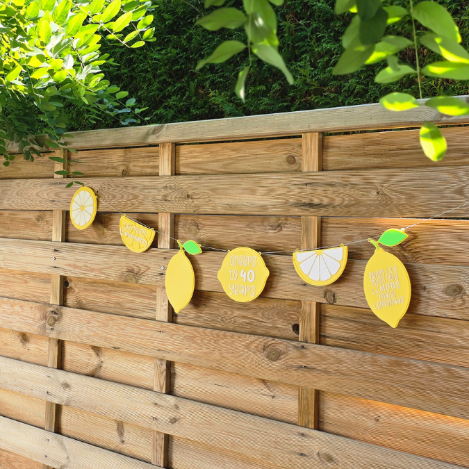 STL 3D Druck Datei Girlande 7 Designs Lemons Zitronen Deko Gebirtstag easy peasy personalisierbar Deko 3D Druck Datei Taufe Geburtstag – Bild 3
