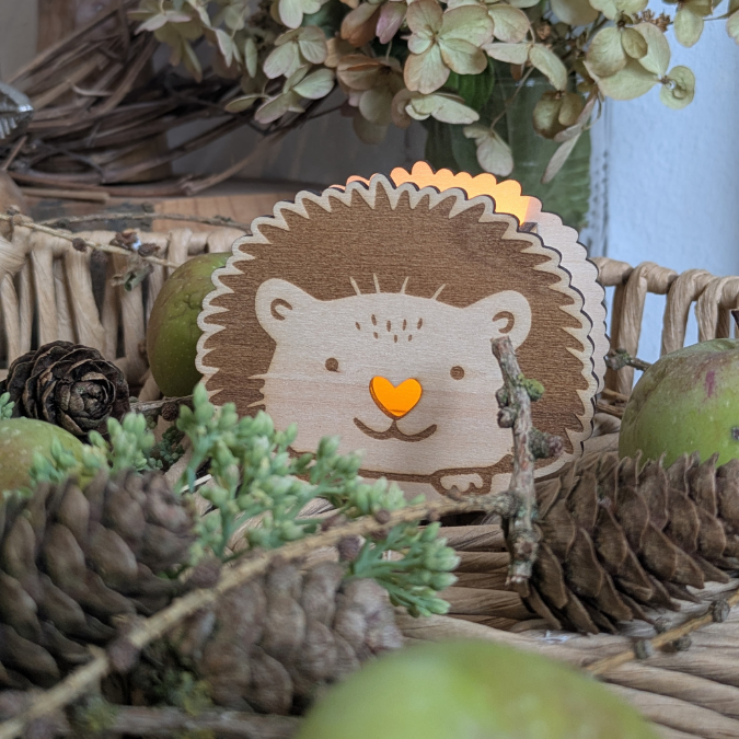 SVG Laser Herbst Datei Mini Igel für Lichtkugeln Ballonlicht inkl Anhänger LED Licht Boho Skandi Geschenkidee Laserdatei SVG Datei – Bild 7