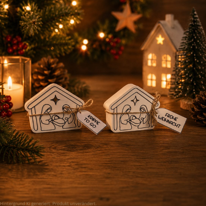 STL 3D Druck Datei Krippe zum beleuchten Weihnachten für Ballonlicht Lichthaus 3D-Datei 3D-Druck Vorlage zum stellen u. hängen heilige nacht – Bild 4