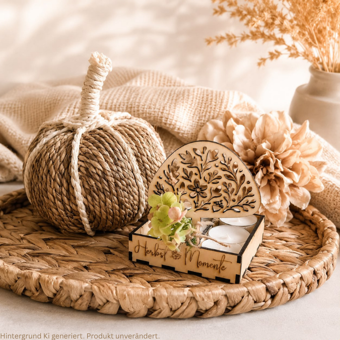 SVG Laser Herbst Datei Teelichtbox Mitbringsel für Teelichter oder Kleinigkeiten 3mm 4mm Laserdatei SVG Datei kerzen Hygge skandi – Bild 28