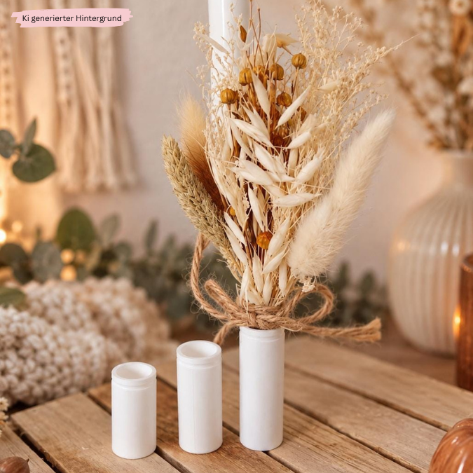 STL 3D Druck Datei 3er Set Vase simpel Mini Vase für Trockenblumen, Gutscheine oder Geld Wunscherfüller 3D-Druck Datei – Bild 3
