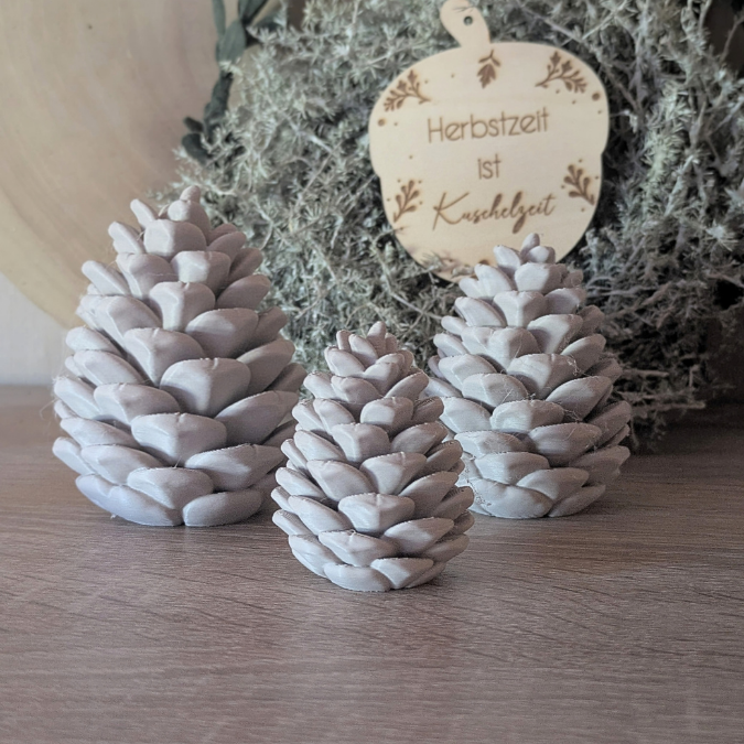 STL 3D Druck Datei Herbst Winter Tannenzapfen skalierbar Herbstliebe Herbstmoment Winterdeko 3D-Datei 3D-Druck Vorlage Zapfen Tanne – Bild 13