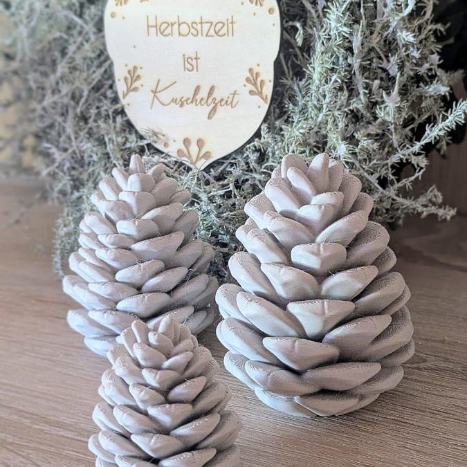 STL 3D Druck Datei Herbst Winter Tannenzapfen skalierbar Herbstliebe Herbstmoment Winterdeko 3D-Datei 3D-Druck Vorlage Zapfen Tanne – Bild 27