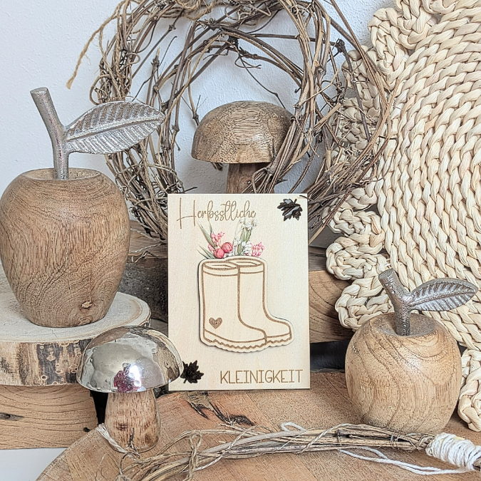 SVG Laser Herbst Datei Karten fürBlumen, Gutscheine oder Geldgeschenke Fuchs Gummistiefel Mitbringsel Laserdatei SVG Datei Hygge Skandi – Bild 6