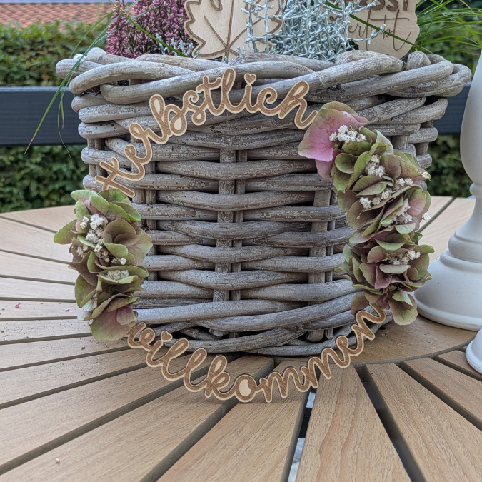 SVG und STL Laser Herbst Kranz Herbstlich willkommen mit Blatt und Kürbisanhänger Türkranz Türdeko Kürbis Ahrnblatt Laserdatei Datei Hygge Skandi – Bild 9