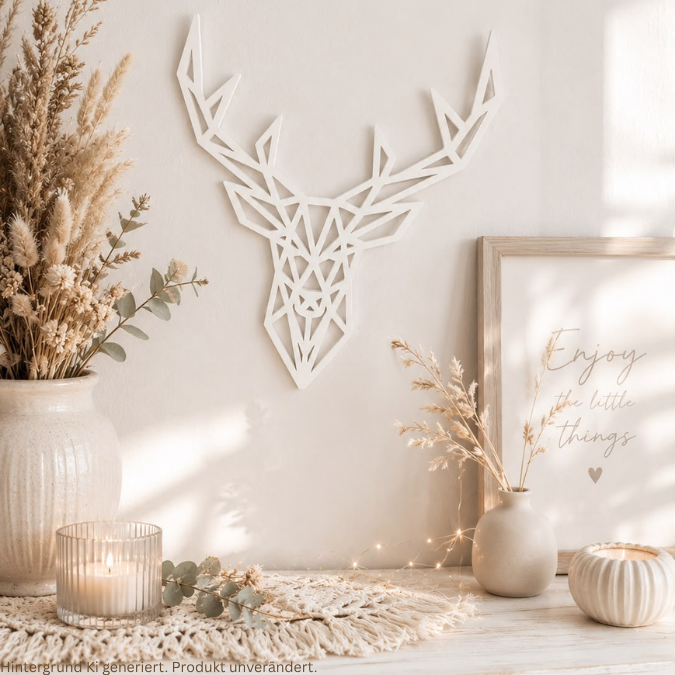 STL 3D Druck Datei Hirsch in 2 Designs Klötzchendatei oder Wanddeko Herbst Winter Weihnachten 3D-Druck Datei graphisch Reh – Bild 6