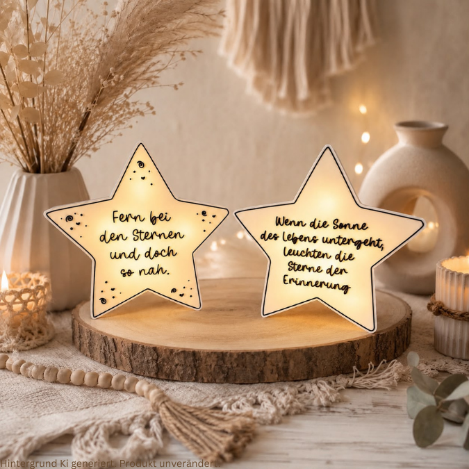 STL 3D Druck Datei Trauer Stern 2 Designs zum personalisieren Solarlicht oder Lichterkette 3D-Datei zum stellen oder stecken 6/8/10mm Stäbe – Bild 12