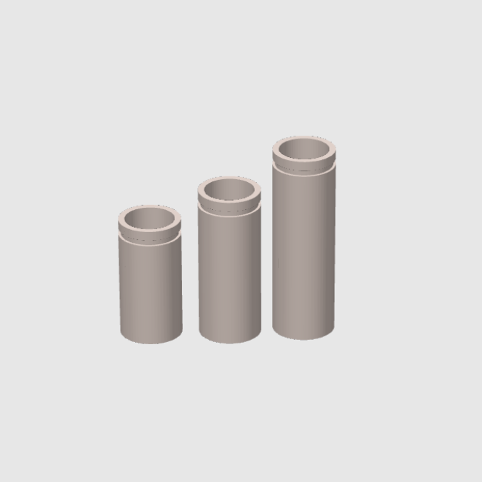 STL 3D Druck Datei 3er Set Vase simpel Mini Vase für Trockenblumen, Gutscheine oder Geld Wunscherfüller 3D-Druck Datei – Bild 3