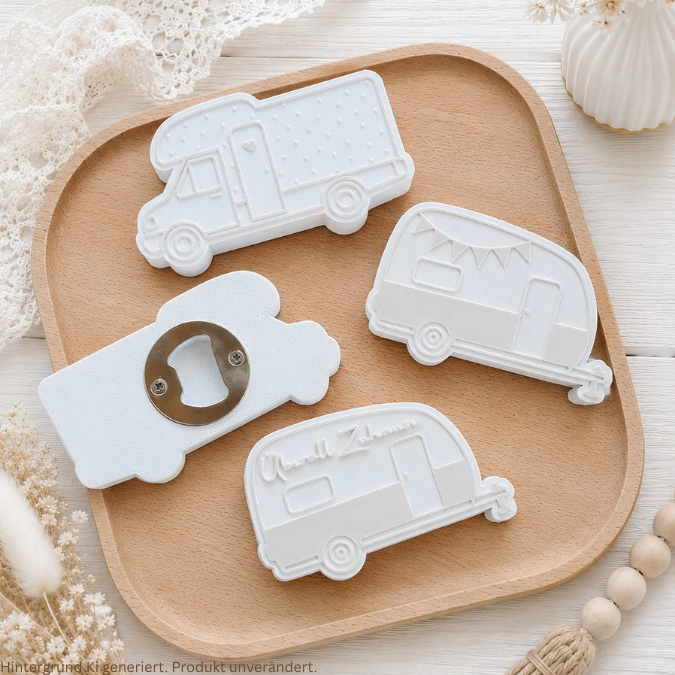 STL 3D Druck Datei 6 Designs inkl Blanko zum personalisieren Flaschenöffner Camping zum einschrauben 3D-Druck Datei – Bild 5