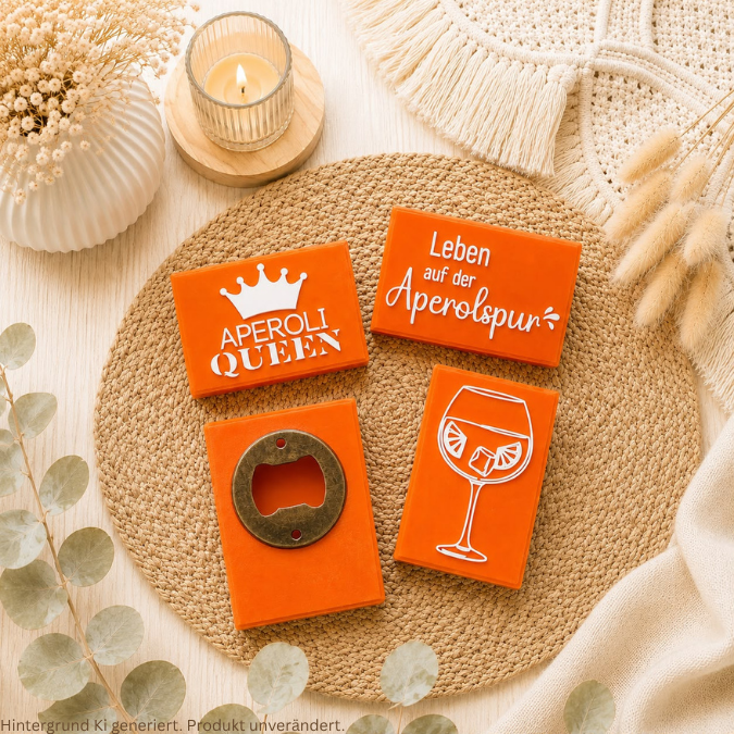 STL 3D Druck Datei 6 Designs Flaschenöffner Aperoli Spritz Drinks Sommer Geschenkidee Mitbringsel zum einschrauben 3D-Druck Datei