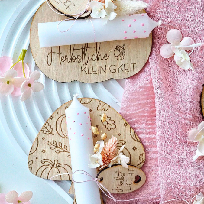 SVG Laser Herbst Datei 10 Designs Halter für Kerzen, Gutscheine oder Geldgeschenke Mitbringsel Laserdatei SVG Datei kerzen Hygge skandi – Bild 12