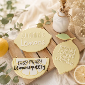 STL 3D Druck Datei Girlande 7 Designs Lemons Zitronen Deko Gebirtstag easy peasy personalisierbar Deko 3D Druck Datei Taufe Geburtstag