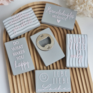 STL 3D Druck Datei 6 Designs Flaschenöffner Good vibes positive quotes Geschenkidee Mitbringsel zum einschrauben 3D-Druck Datei