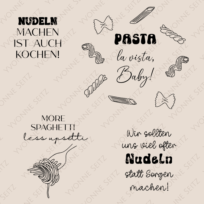 SVG Laser Datei Gravur Pasta Spaghetti Food Essen Laserdatei Plotterdatei