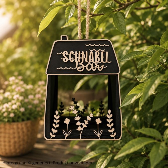 STL 3D Druck Datei Vogelfutterhaus Vögel Schnabel Bar Buffet zum hängen oder stellen Fronten zum zum kleben Garten Outdoor Vogelhaus – Bild 4