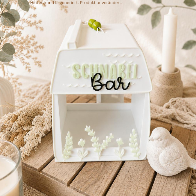 STL 3D Druck Datei Vogelfutterhaus Vögel Schnabel Bar Buffet zum hängen oder stellen Fronten zum zum kleben Garten Outdoor Vogelhaus – Bild 3