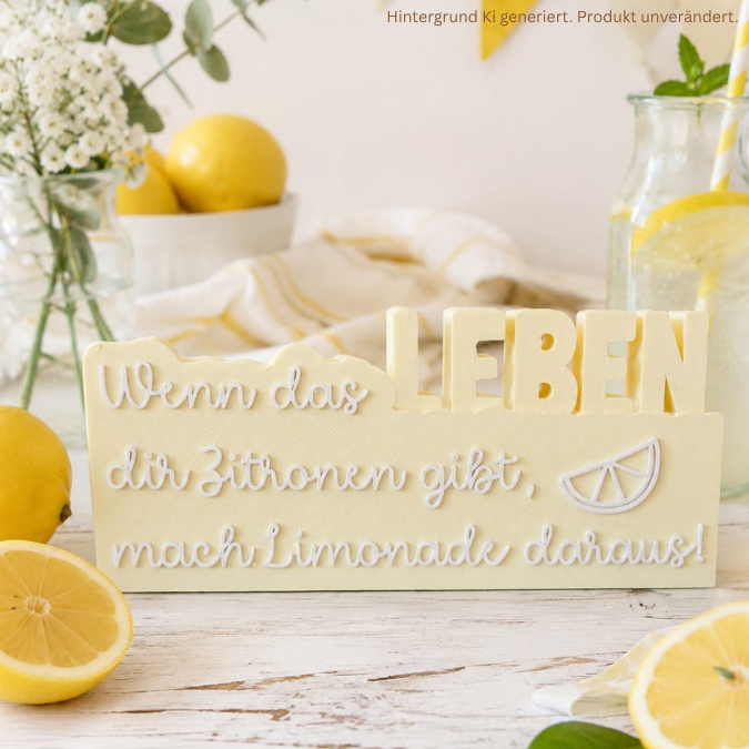 STL 3D Druck Datei 3er Set Aufsteller Schriftzug StatementWenn das Leben dir Zitronen gibt Tequilla Limonade Freunde 3D-Druck Datei positiv – Bild 7