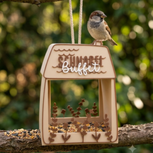 STL 3D Druck Datei Vogelfutterhaus Vögel Schnabel Bar Buffet zum hängen oder stellen Fronten zum zum kleben Garten Outdoor Vogelhaus