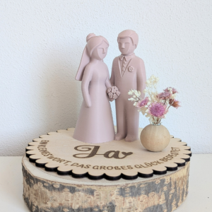 STL 3D Druck Datei Brautpaar minimalsitisch Hochzeit Hochzeitsgeschenk Deko 3D-Datei 3D-Druck Vorlage Geschenkidee Ehe Braut Br&auml;utigam