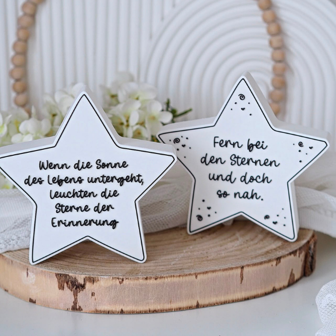 STL 3D Druck Datei Trauer Stern 2 Designs zum personalisieren Solarlicht oder Lichterkette 3D-Datei zum stellen oder stecken 6/8/10mm Stäbe – Bild 11