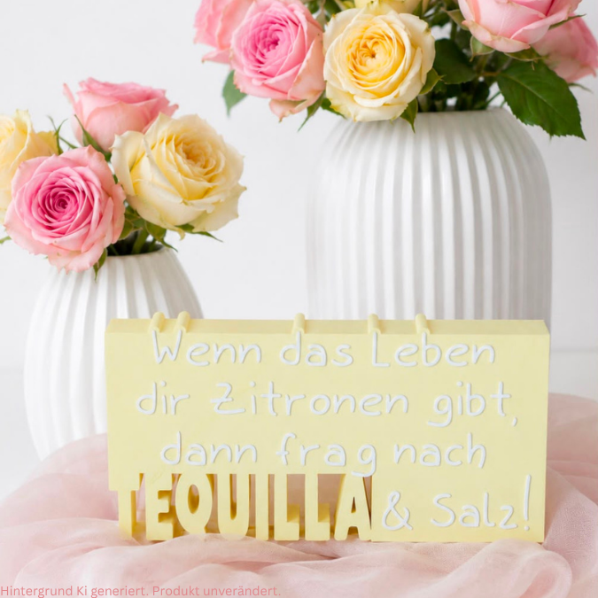 STL 3D Druck Datei 3er Set Aufsteller Schriftzug StatementWenn das Leben dir Zitronen gibt Tequilla Limonade Freunde 3D-Druck Datei positiv – Bild 11