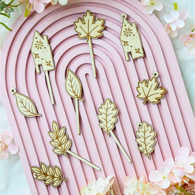 SVG Laser Herbst Stecker und Anhänger für Gestecke Trockenblumen Muffins und Geschenke Mitbringsel Laserdatei SVG Datei Hygge Skandi – Bild 6