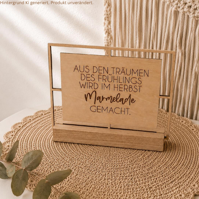 SVG Laser Herbst Datei 4 designs Klötzchenrahmen inkl Dekoblätter zum aufkleben Laserdatei SVG Datei Easysticks Hygge skandi – Bild 5