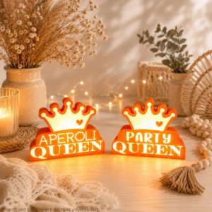 STL 3D Druck Datei Licht Box Aperoli QueenLampe Party Queen Geschenkidee Lichtbox mit Deckel zum kleben 3D-Druck Datei