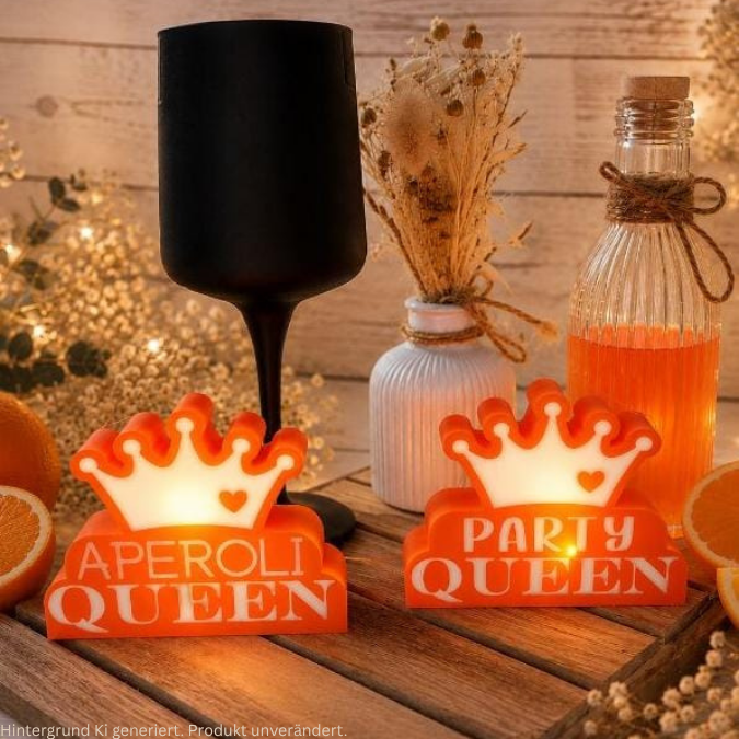 STL 3D Druck Datei Licht Box Aperoli QueenLampe Party Queen Geschenkidee Lichtbox mit Deckel zum kleben 3D-Druck Datei – Bild 3