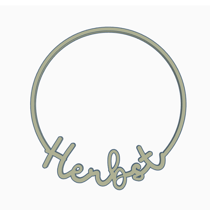 STL 3D Druck Datei Herbst Kranz schlicht Geschenkanhänger Türdeko Hoop Wanddeko 3D-Datei 3D-Druck Vorlage umhäkeln stricken Trockenblumen – Bild 2