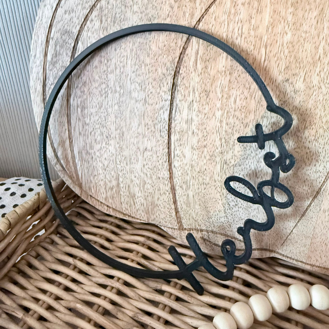STL 3D Druck Datei Herbst Kranz schlicht Geschenkanhänger Türdeko Hoop Wanddeko 3D-Datei 3D-Druck Vorlage umhäkeln stricken Trockenblumen – Bild 6