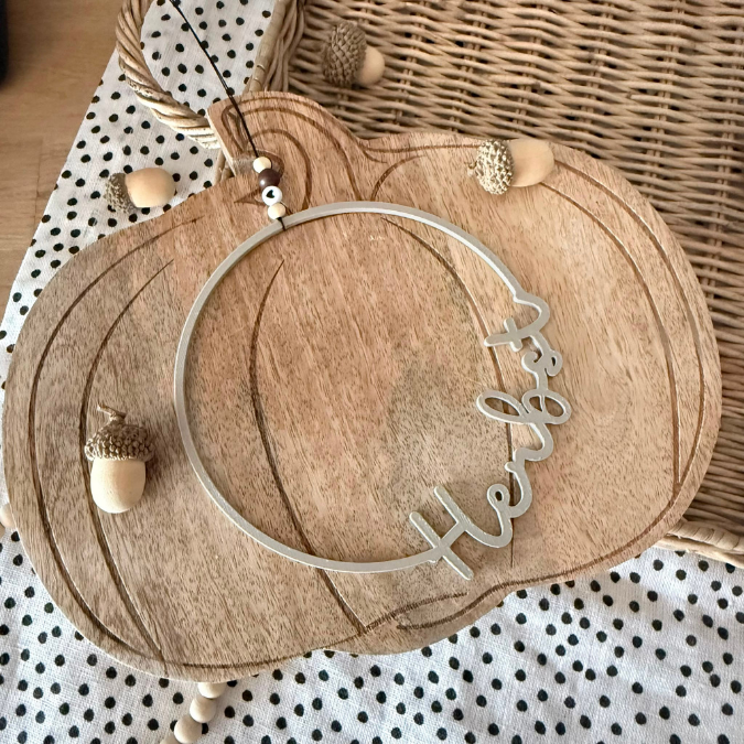 STL 3D Druck Datei Herbst Kranz schlicht Geschenkanhänger Türdeko Hoop Wanddeko 3D-Datei 3D-Druck Vorlage umhäkeln stricken Trockenblumen – Bild 7
