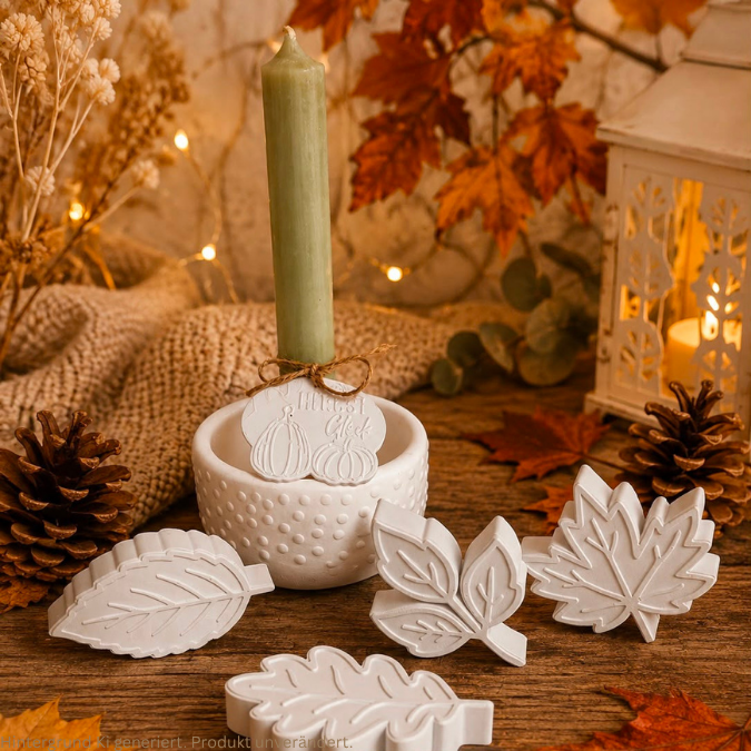 STL 3D Druck Datei Herbst Blätter Laub zum stellen, hängen und durchfädeln Sonnenfänger Herbstglück Ahornblatt elegante Herbstdeko – Bild 14