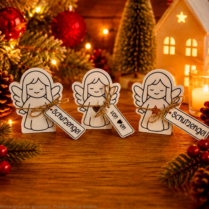 STL 3D Druck Datei Licht Engel für Ballonlicht Lichterkette Schutzengel mit Deckel z kleben 3D-Druck Datei Winter Weihnachten inkl Anhänger – Bild 3